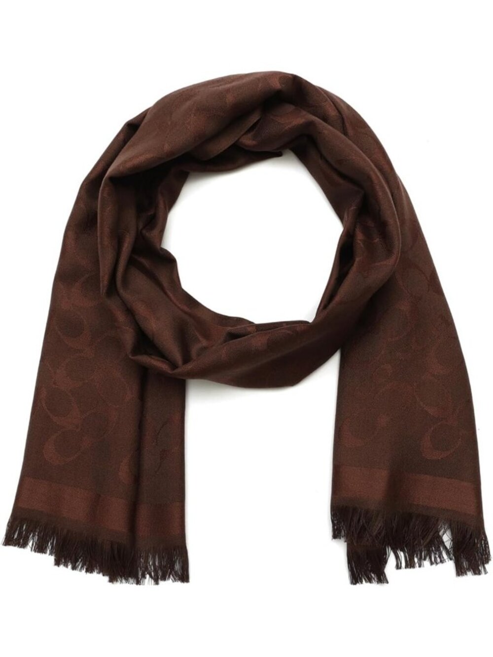 Stylish Women's Oblong Scarf with Signature Print - Versatile Fashion Accessory